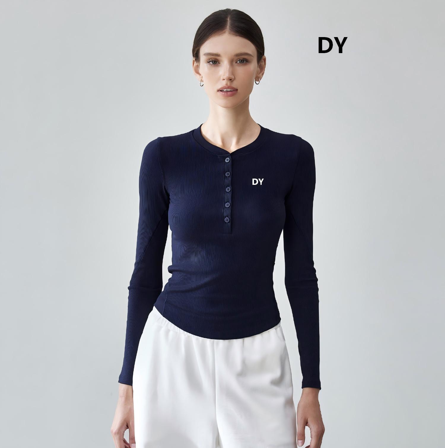 T Shirt Tight Fit - Camiseta de manga larga para yoga